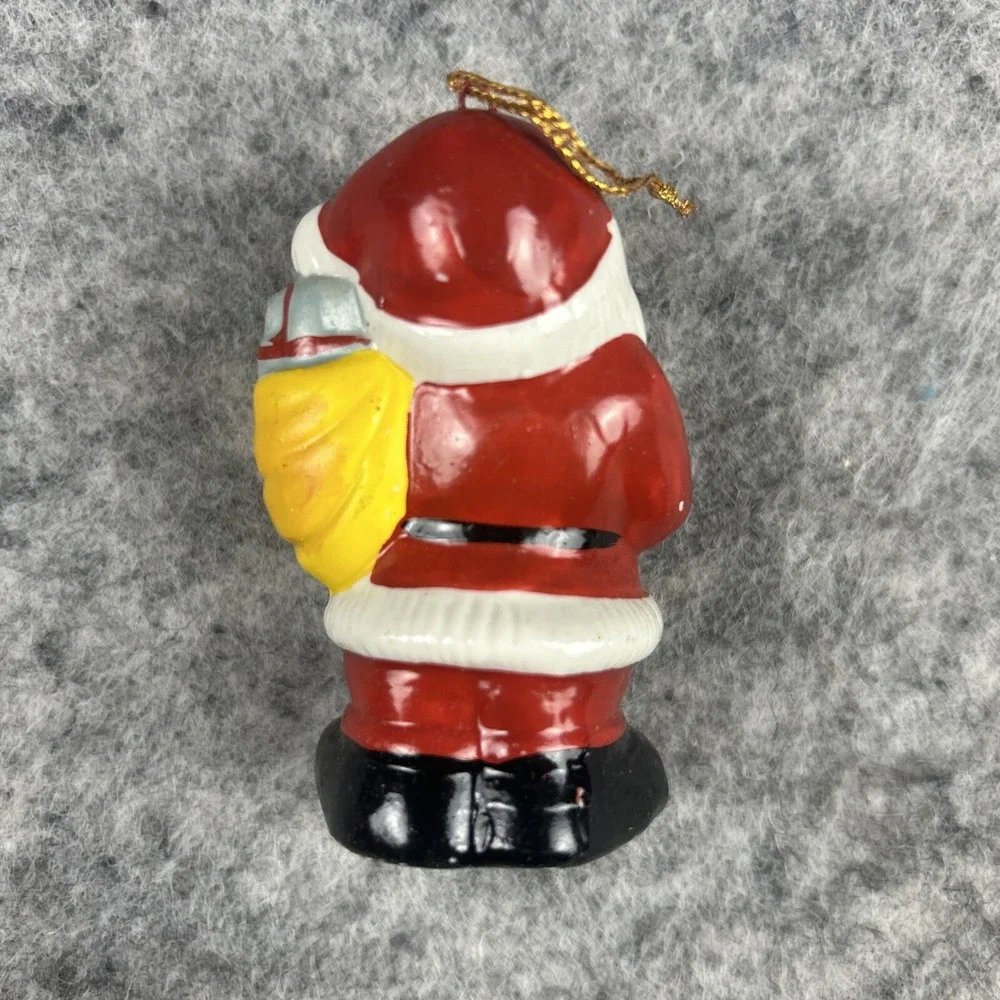 Lot of 8‎ Vintage Christmas Ornament Santa Claus Red White Ceramic Tree Decor